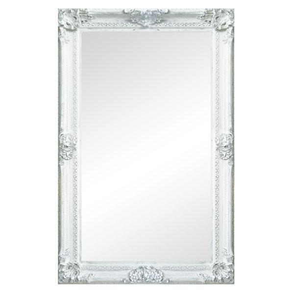Gabriel Ornate Mirror Brushed White 200cm-abc
