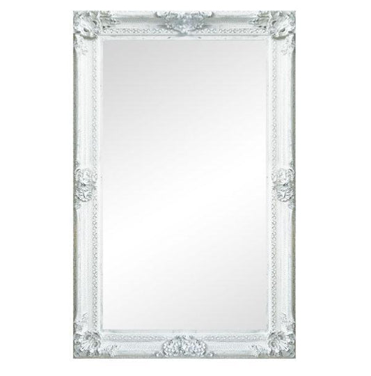 Gabriel Ornate Mirror Brushed White 200cm-abc