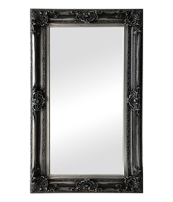 Gabriel Ornate Mirror Antique Silver 220cm-abc