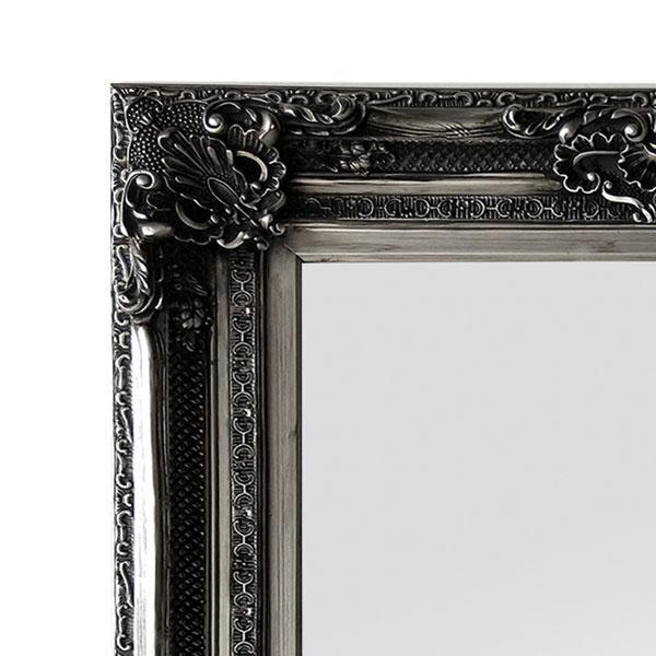 Gabriel Ornate Mirror Antique Silver 220cm-abc