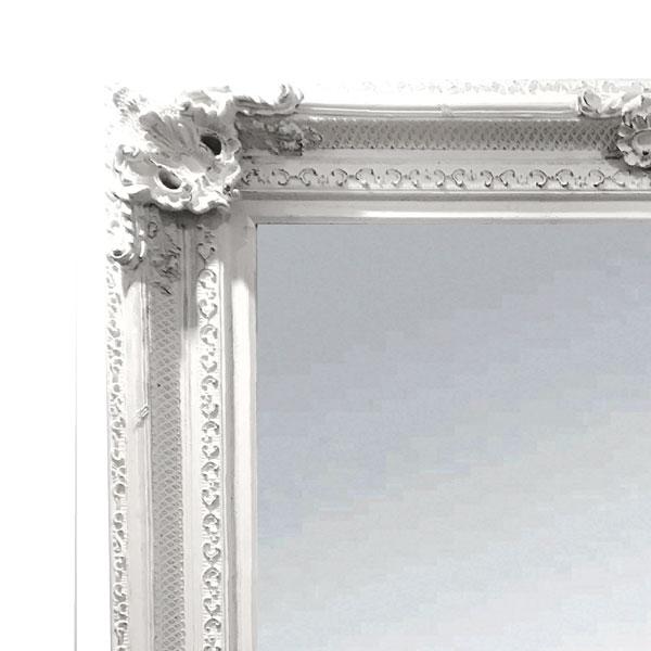 Gabriel Ornate Mirror Brushed White 220cm-abc