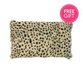 Goat Fur Lumbar Cushion - Serengeti Tan-abc