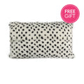 Goat Fur Lumbar Cushion - Serengeti White-abc