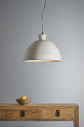Granada Medium - Vintage White - Iron Riveted Dome Pendant Light-abc
