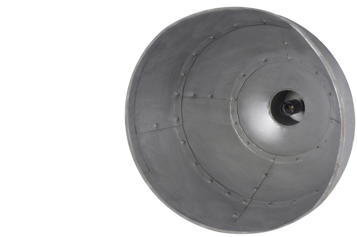 Granada Medium - Vintage Grey - Iron Riveted Dome Pendant Light-abc