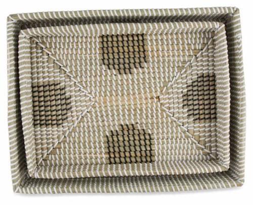 Set of 2 Seagrass Trays-abc