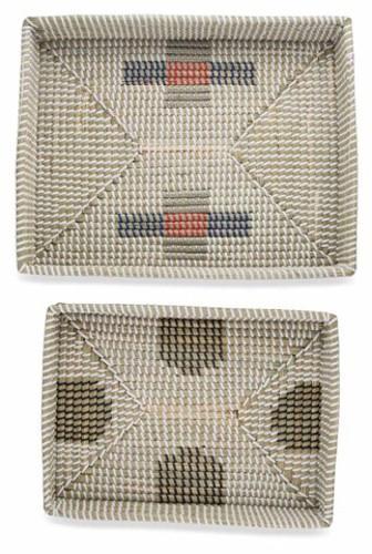 Set of 2 Seagrass Trays-abc