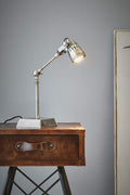 Hanover - Antique Silver - Solid Brass Adjustable Table Lamp-abc