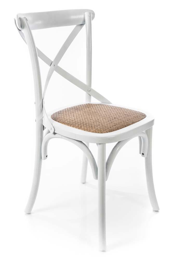 X Back Chair with Solid Rattan Seat-Elm Wood-abc