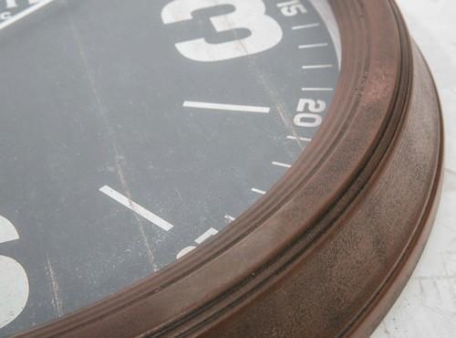 Union Hotel Rustic 62cm Metal Wall Clock-abc