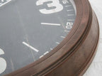 Union Hotel Rustic 62cm Metal Wall Clock-abc