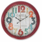 Cafe Red 62cm Metal Wall Clock-abc
