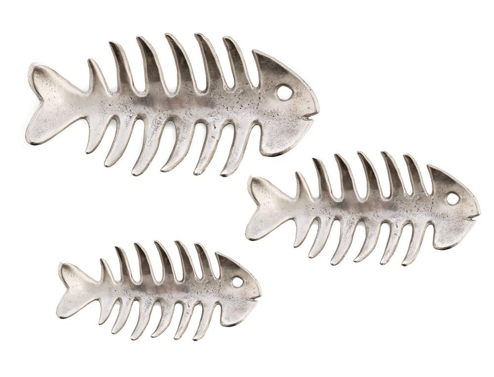 Aluminium Fish Dish Wall Art-Set of 3-abc