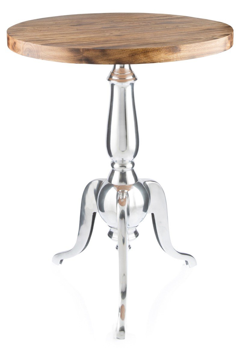 Aluminium Round Table w/ Wood top-abc