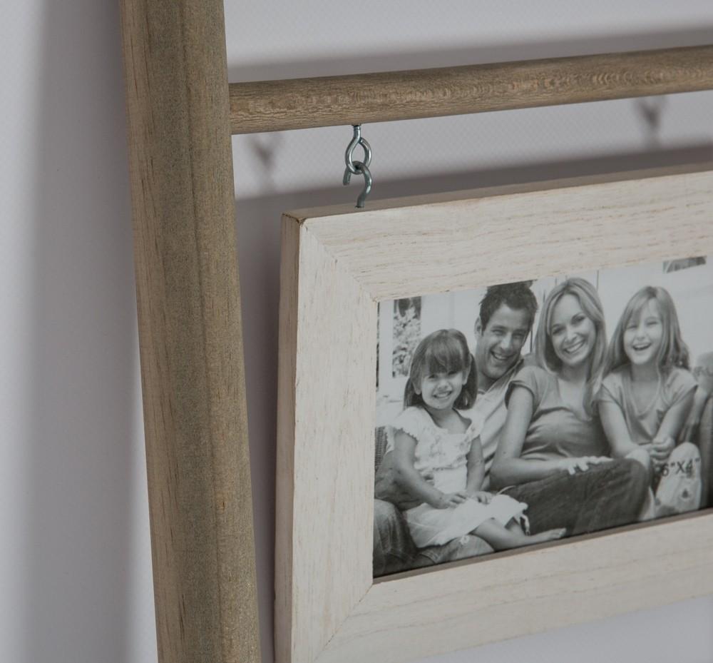 Wooden 5 Photo Ladder-abc