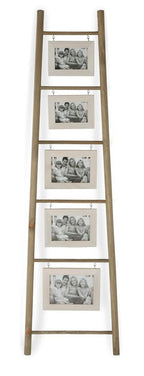 Wooden 5 Photo Ladder-abc