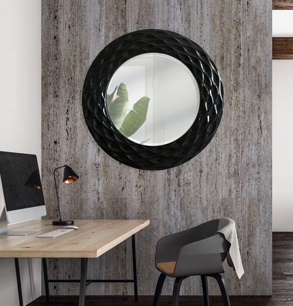 Hudson Mirror Black-abc