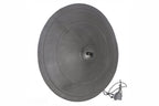 Hudson - Antique Zinc/Wood - Extra Large Iron Dish Pendant-abc