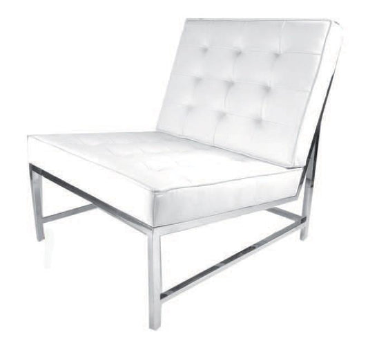 HUNTER Occasional Chair - White Leather-abc