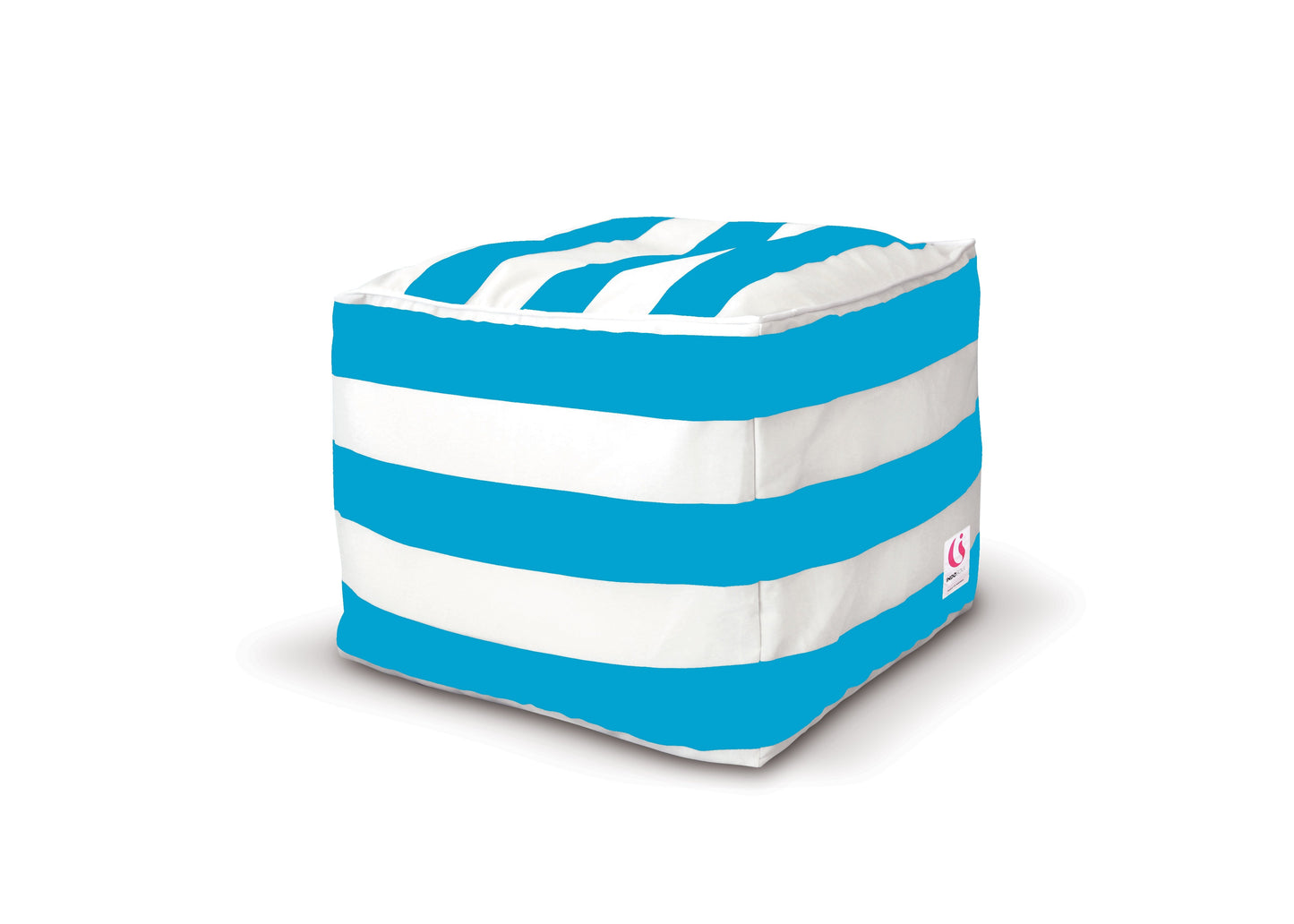 Uluwatu Striped Double Lounger Outdoor Bean Bag - Light Blue-abc