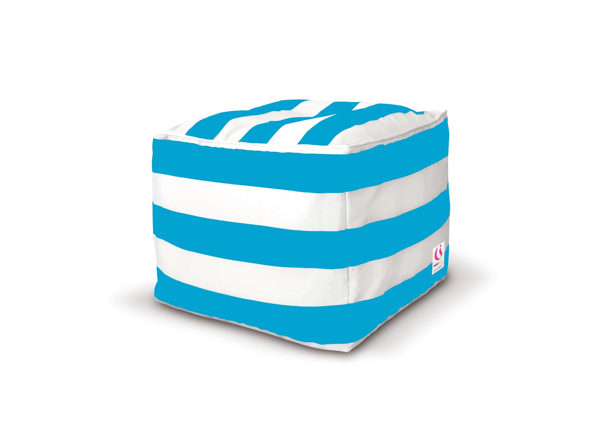 Uluwatu Striped Double Lounger Outdoor Bean Bag - Light Blue-abc