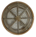 Rattan Round Coffee Table with Glass-abc