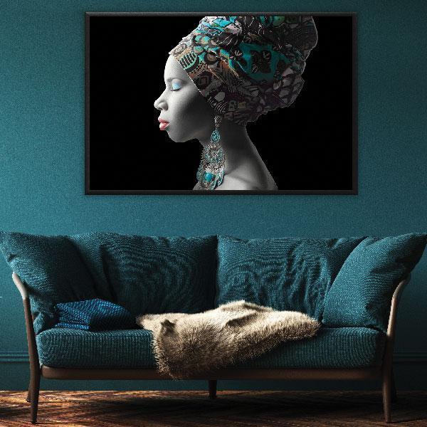 African Princess Framed Canvas-abc