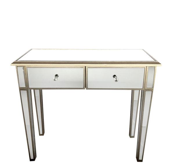Manhattan Hall Table Bevelled Glass Style in Champagne Color-abc