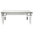 Manhattan Coffee Table Bevelled Glass Style in Silver Color-abc