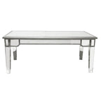Manhattan Coffee Table Bevelled Glass Style in Silver Color-abc