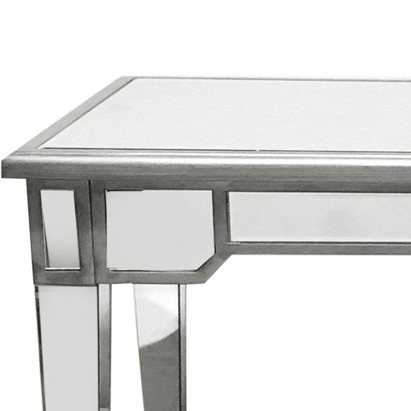 Manhattan Coffee Table Bevelled Glass Style in Silver Color-abc
