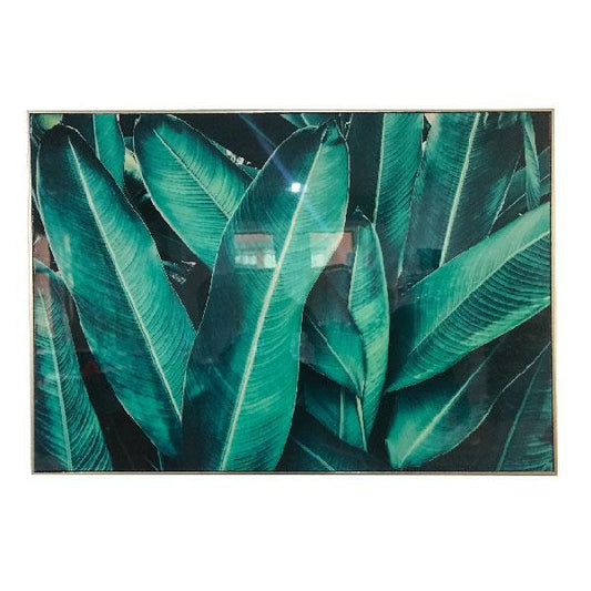 Island Palms Framed Canvas Champagne Colour-abc
