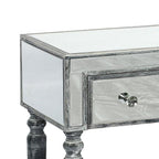 Adele Console Table Bevelled Glass Style in Grey Color-abc