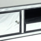 Adele Entertainment Unit Bevelled Glass Style in Grey Color-abc