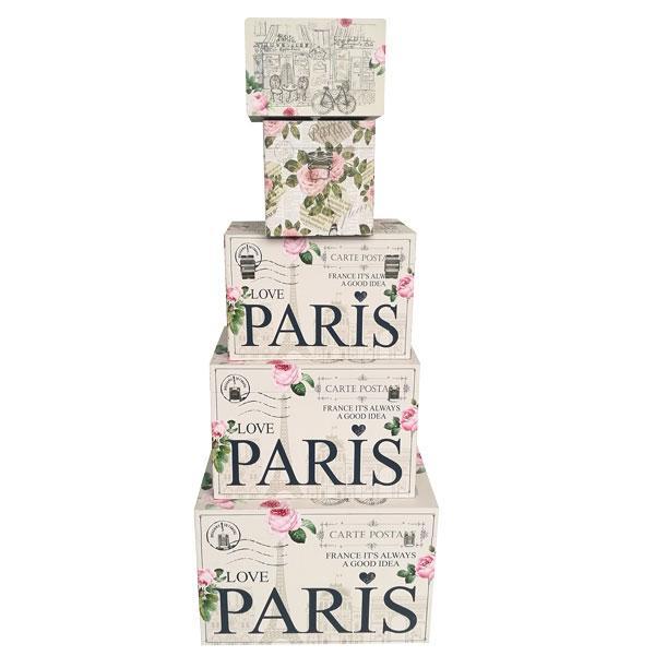 I Love Paris Trunk Set of 5-abc