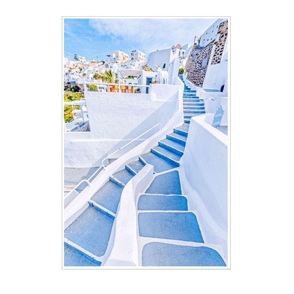 Santorini Framed Canvas Champagne Colour-abc