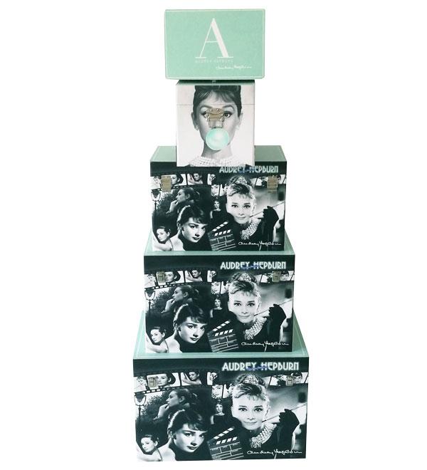 Audrey Hepburn Set of 5 Trunk Set-abc