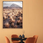 Dry Grass Valley Framed Canvas Wood Grain Colour-abc