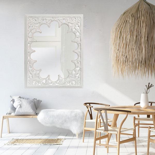 Jamila Mirror Matt White-abc