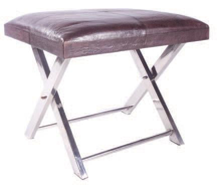 JENNA Stool - Antique Chocolate Leather-abc
