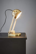 Karl - Brass - Domed Head Adjustable Table lamp-abc