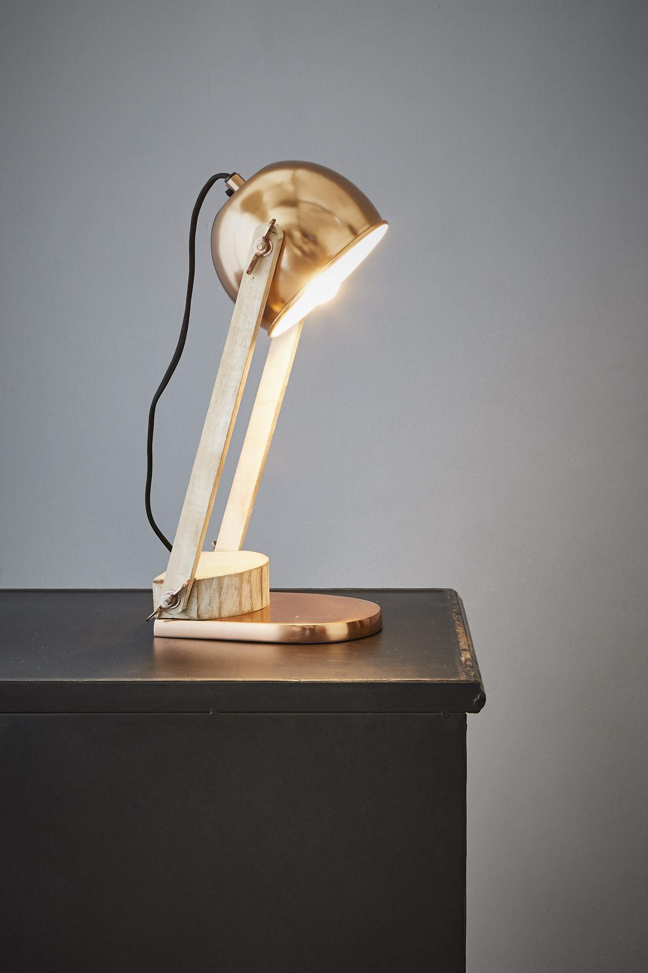 Karl - Copper - Domed Head Adjustable Table lamp-abc