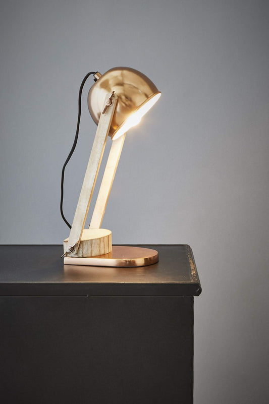 Karl - Copper - Domed Head Adjustable Table lamp-abc
