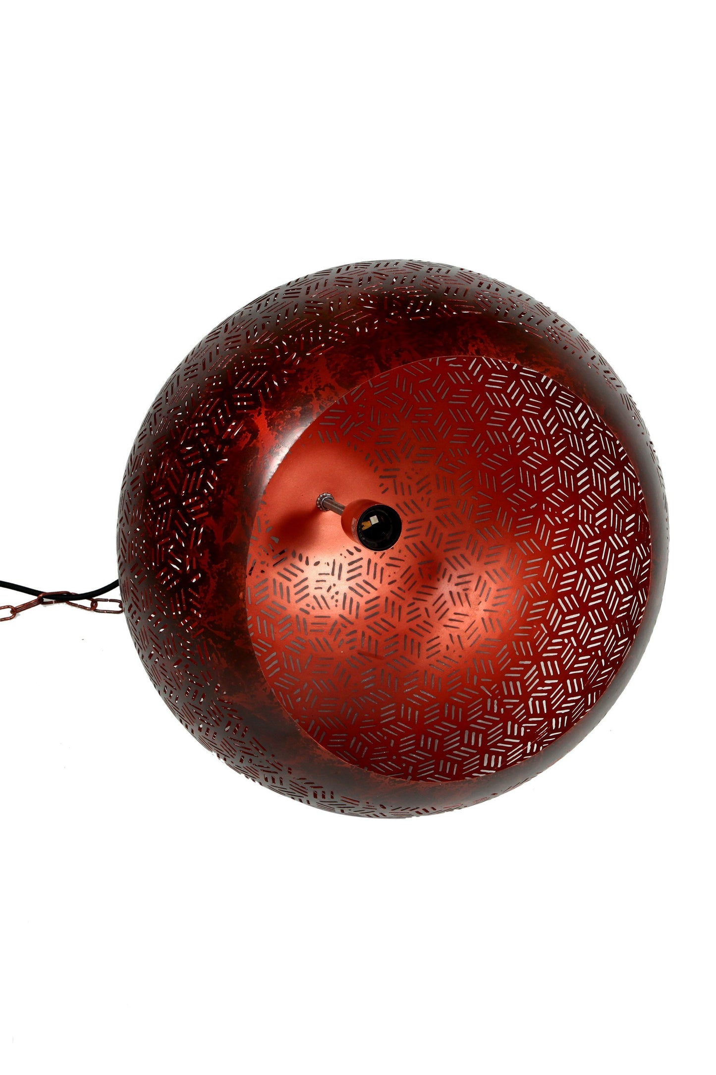 Kappa Medium - Bronze - Perforated Dome Pendant Light-abc