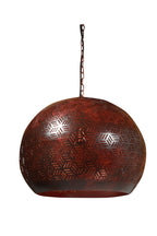 Kappa Medium - Bronze - Perforated Dome Pendant Light-abc