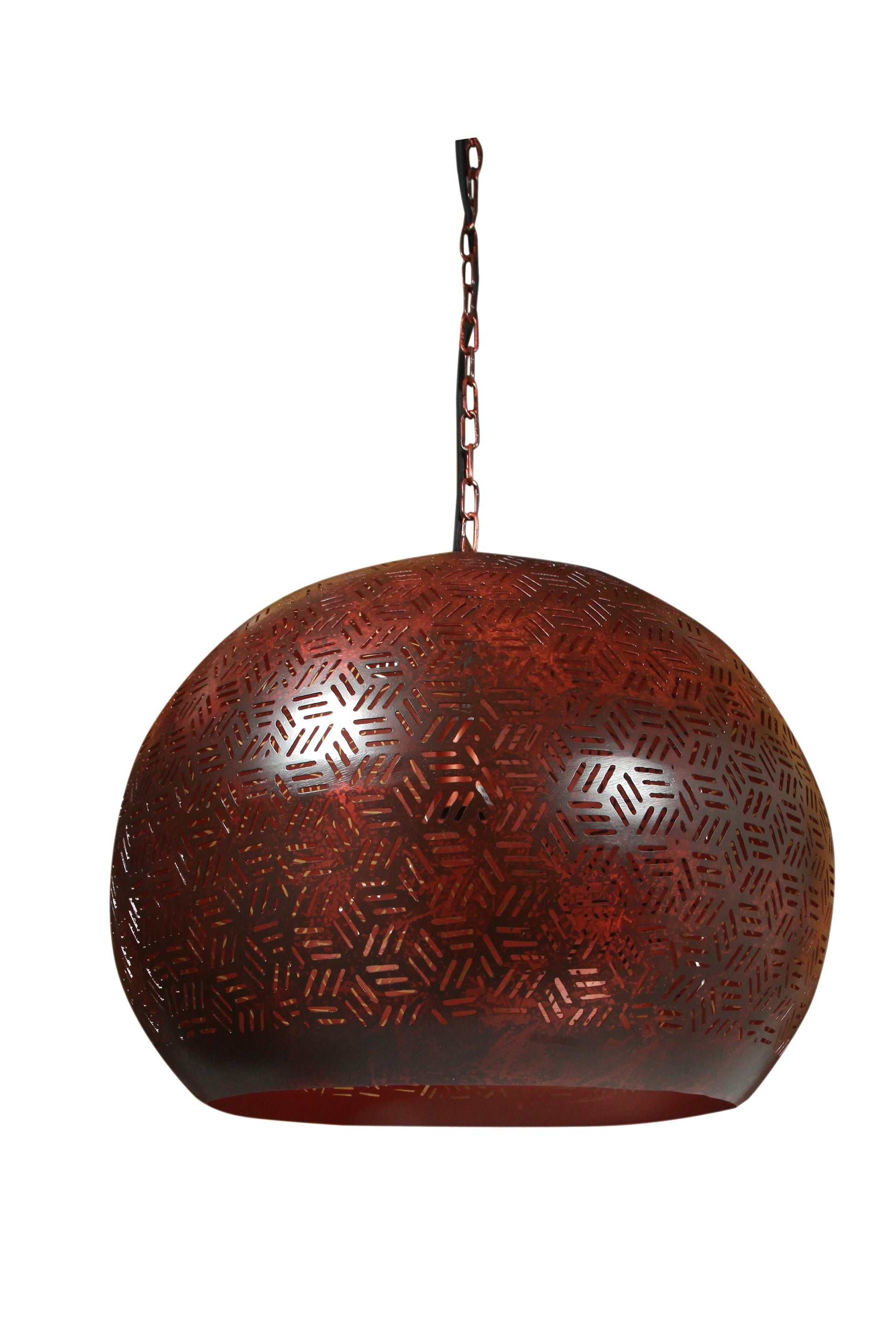 Kappa Medium - Bronze - Perforated Dome Pendant Light-abc