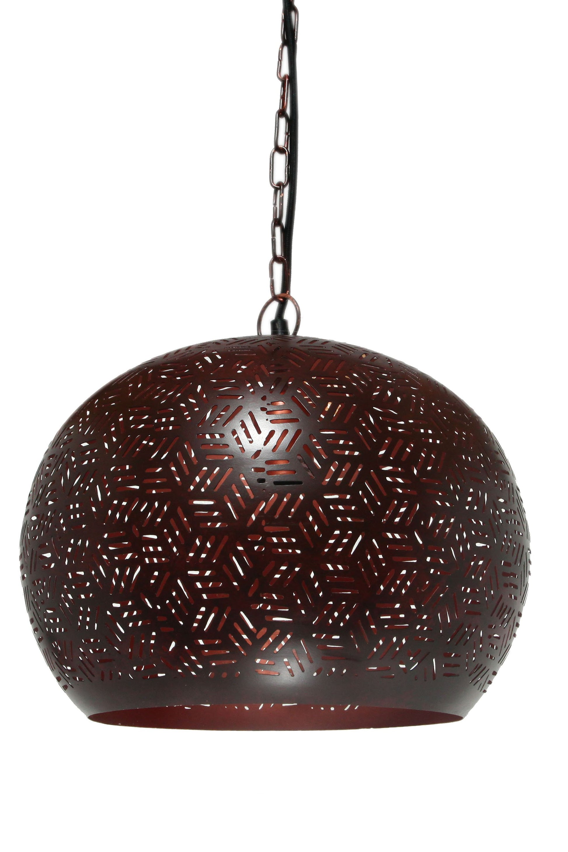 Kappa Small - Bronze - Perforated Dome Pendant Light-abc