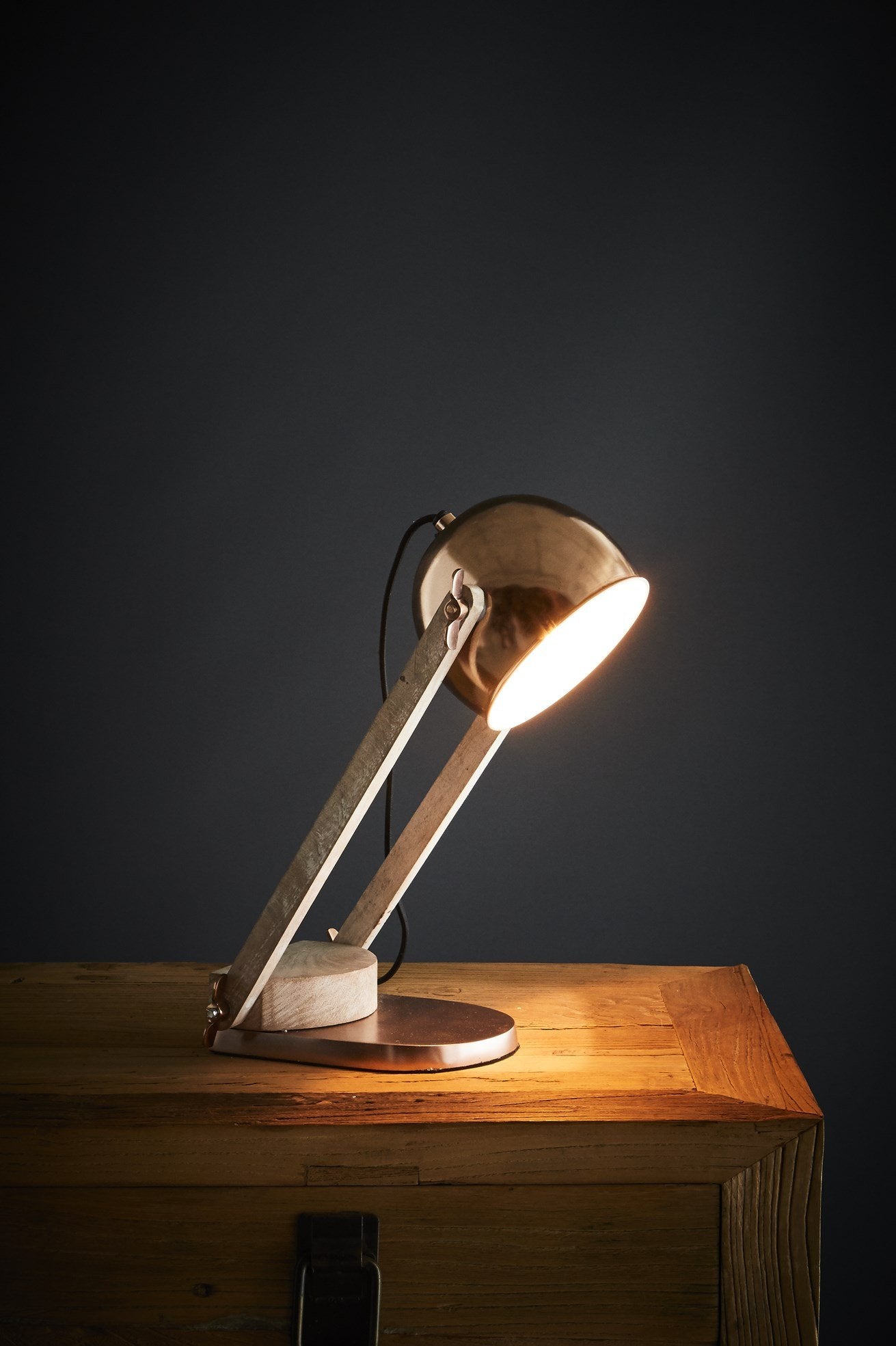 Karl - Copper - Domed Head Adjustable Table lamp-abc