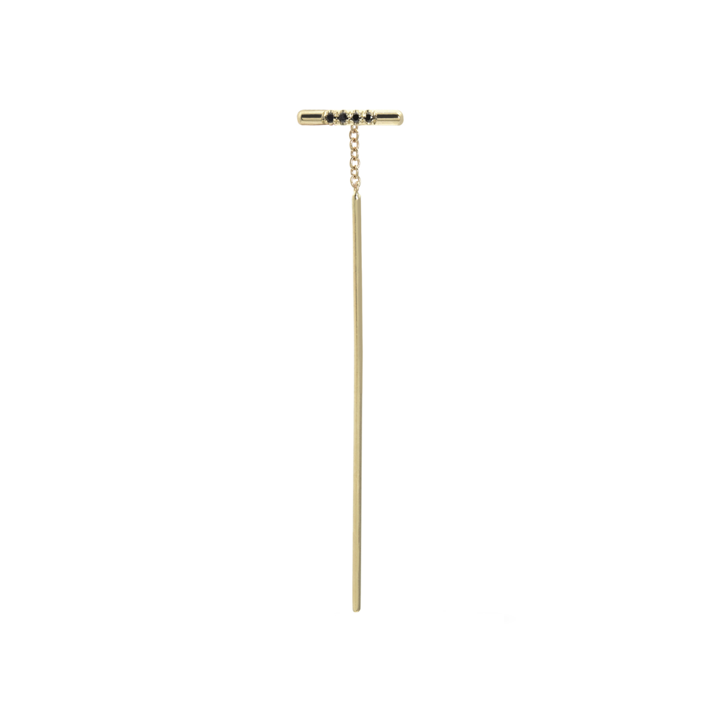 PAVÉ LINEA THREADER, BLACK DIAMOND-abc