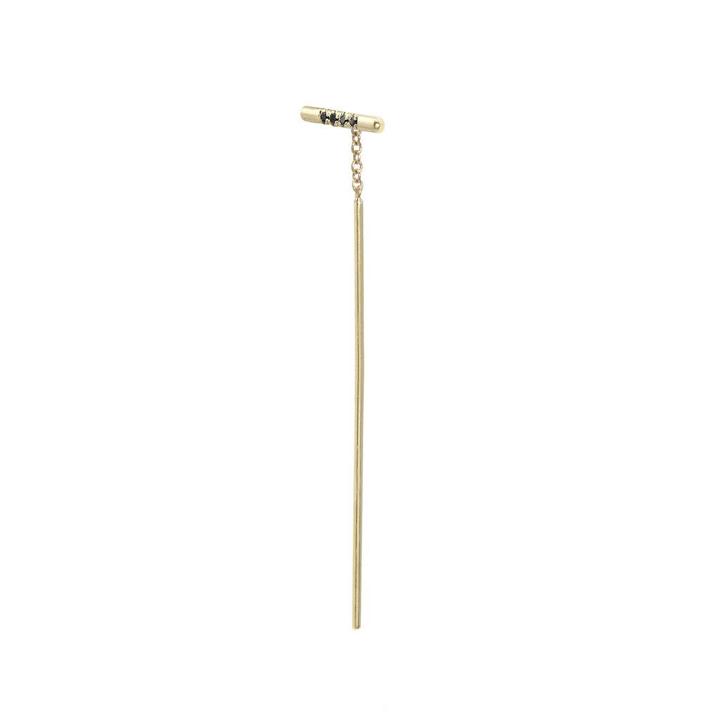 PAVÉ LINEA THREADER, BLACK DIAMOND-abc